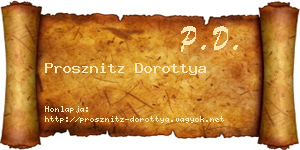 Prosznitz Dorottya névjegykártya